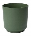 Osłonka matowa na kwiaty zielona plastikowa ECO WOOD Satina 15x14,9 cm