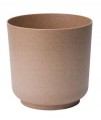 Osłonka matowa na kwiaty brązowa plastikowa ECO WOOD Satina 15x14,9 cm