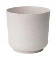 Osłonka matowa na kwiaty biała plastikowa ECO WOOD Satina 15x14,9 cm