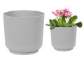 Osłonka plastikowa platynowa matowa na kwiaty Satina 15x14,9 cm