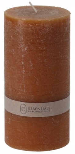 Świeca woskowa ozdobna brązowa bezzapachowa 7x14 cm