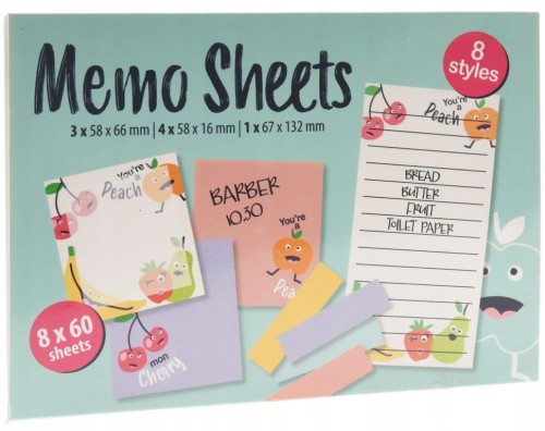 Karteczki samoprzylepne papierowe z naklejkami