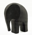 Figurka dekoracyjna słoń czarny matowy 14x7x15 cm