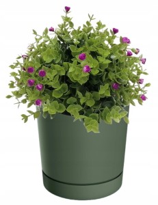 Doniczka z podstawką zielona pinia 19,9 cm Tubo