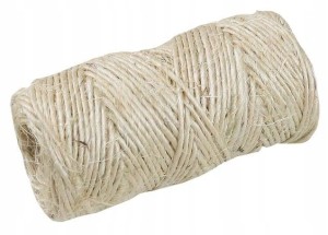 Sznurek ogrodowy sisalowy kłębek do podwiązywania dratwa 60m