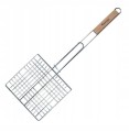 Ruszt do grillowania mięsa i ryb z izolowanym uchwytem 23x21 cm
