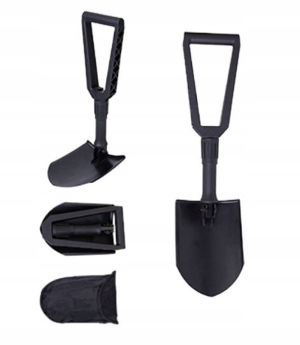 Łopata saperka składana + pokrowiec 59 cm czarna metalowa