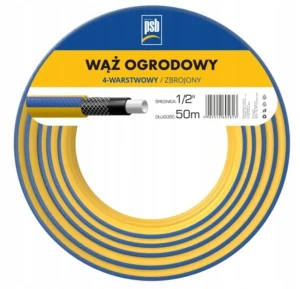 Wąż ogrodowy 4 warstwowy 1/2 50 m wytrzymały 