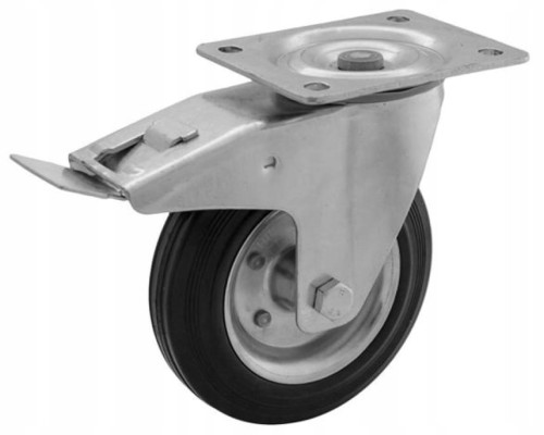 Zestaw jezdny skrętny 200 mm/180 kg koło obrotowe z hamulcem