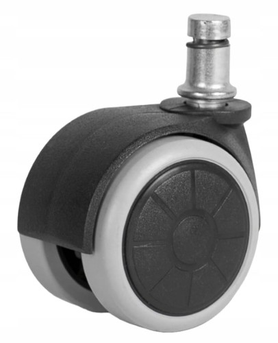 Koło meblowe z trzpieniem 11 mm skrętne bez hamulca 50 mm 50 kg 