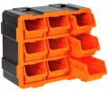 Organizer modułowy warsztatowy plastikowy 9 kuwet ścienny 32,4x38,2 cm