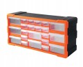Modułowy organizer warsztatowy 18 szuflad ścienny 25x49 cm