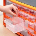 Modułowy organizer warsztatowy 18 szuflad ścienny 25x49 cm