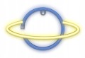 Neon LED Saturn dekoracyjny ścienny lampa nocna 23,5x17x2 cm