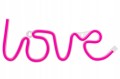 Neon LED LOVE napis dekoracyjny ścienny różowy 13x35x2 cm
