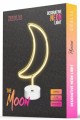 Neon LED księżyc stojący na podstawce dekoracyjny 34x18x10 cm