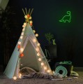 Neon LED dinozaur napis dekoracyjny ścienny zielony 23,5x24,5 cm