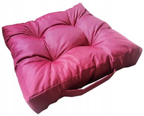 Poduszka ogrodowa na krzesło wodoodporna bordowa 40x40 cm 