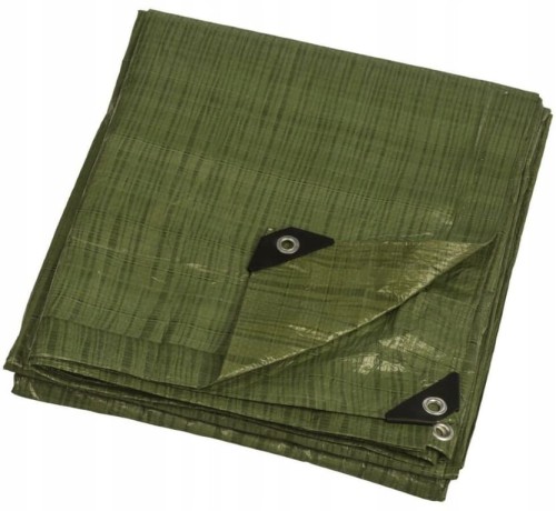 Plandeka ochronna wodoodporna zielona uniwersalna 3x5 m