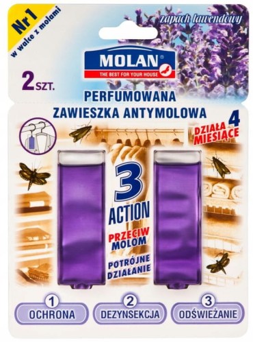 Perfumowana zawieszka na mole 2 sztuki lawenda antymolowa