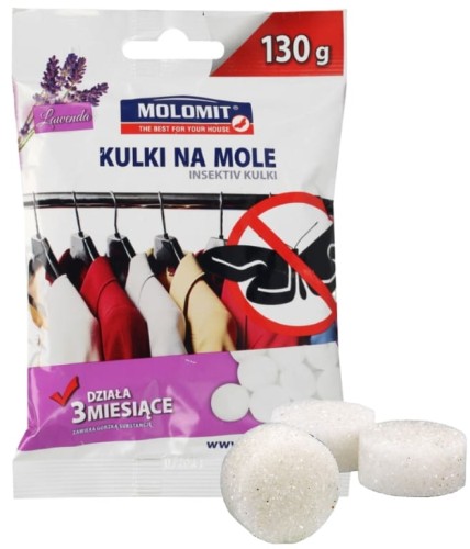 Kulki antymolowe o zapachu lawendy 130g odstraszacz na mole