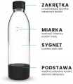Butelka do saturatora Dafi PushAir 0,7L zestaw 2 sztuki czarna