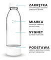 Butelka do saturatora Dafi PushAir 0,7L zestaw 2 sztuki biała