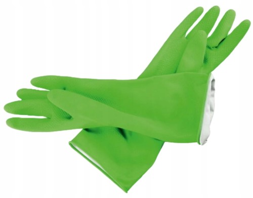 Rękawice lateksowe do sprzątania wytrzymałe L wielokrotnego użytku aloesowe