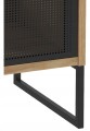 Szafka stojąca 80x70cm metal płyta laminowana na nóżkach czarna Fiora