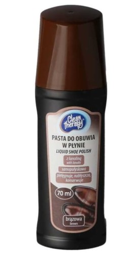 Pasta do obuwia w płynie brązowa 70 ml nabłyszczająca wodoodporna