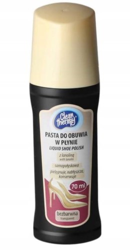 Pasta do obuwia w płynie bezbarwna 70 ml nabłyszczająca wodoodporna 