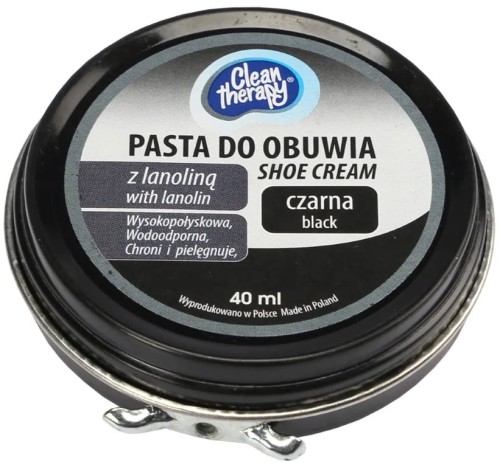 Pasta do obuwia czarna 40 ml nabłyszczająca wodoodporna