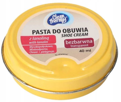 Pasta do obuwia bezbarwna 40 ml nabłyszczająca wodoodporna