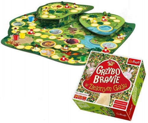 Grzybobranie w zielonym gaju gra planszowa trójwymiarowa