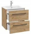 Szafka łazienkowa z umywalką 50 cm wisząca dąb craft Pinia