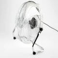 Cyrkulator powietrza podłogowy metalowy chrom 200W