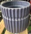 Osłonka na nóżkach na kwiaty ozdobna plastikowa 15,5x14,5 cm