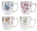 Kubek porcelanowy w kwiaty z uchem na herbatę 350 ml