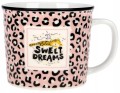 Kubek porcelanowy z uchem ozdobny na herbatę 370 ml