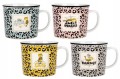 Kubek porcelanowy z uchem ozdobny na herbatę 370 ml