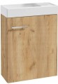 Zestaw szafka łazienkowa z umywalką 50x70+szafka z lustrem 50x60 dąb craft
