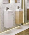 Zestaw szafka łazienkowa z umywalką 50x70+szafka z lustrem 50x60 dąb craft
