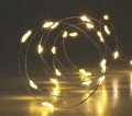 Lampki na druciku girlanda 40 LED ciepły biały na baterie
