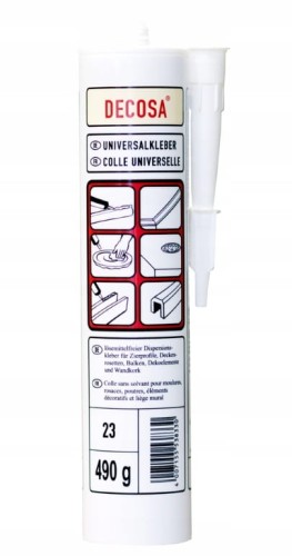 Klej montażowy uniwersalny 490 g do paneli styropianu