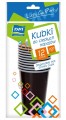 Kubki plastikowe do ciepłych napojów 12 sztuk 200 ml brązowe jednorazowe