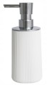 Dozownik łazienkowy do mydła w płynie 250 ml biały chrom
