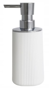 Dozownik łazienkowy do mydła w płynie 250 ml biały chrom