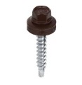 Wkręt farmerski montażowy elewacyjny samowiercący 4,8x35 mm 100 sztuk brąz