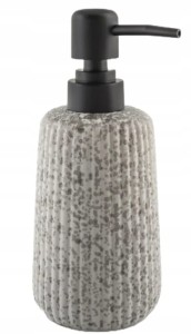 Dozownik łazienkowy do mydła w płynie 400 ml szary kamionka