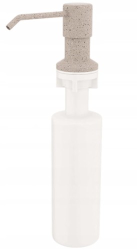 Laveo Dozownik na płyn do mycia naczyń 500 ml beżowy montowany w zlewozmywaku